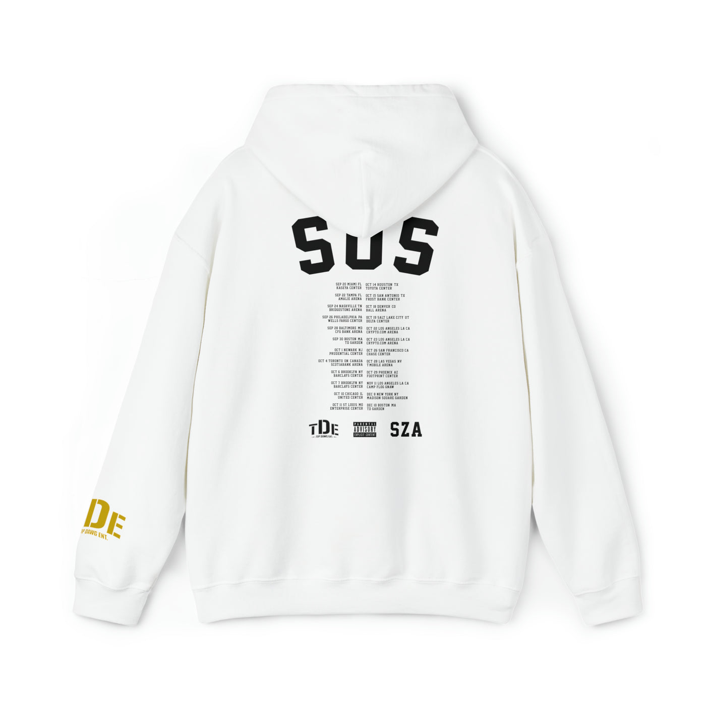 SZA MERCHANDISE - NEW SOS NORTH AMERICA TOUR DATES HOODIE