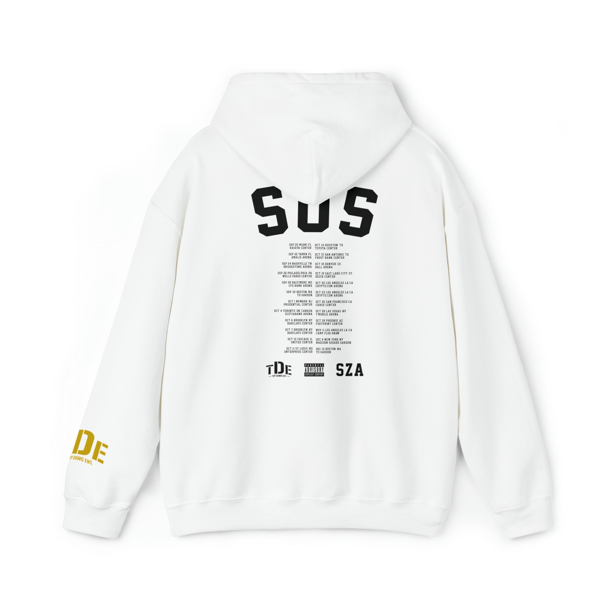 SZA MERCHANDISE - NEW SOS NORTH AMERICA TOUR DATES HOODIE