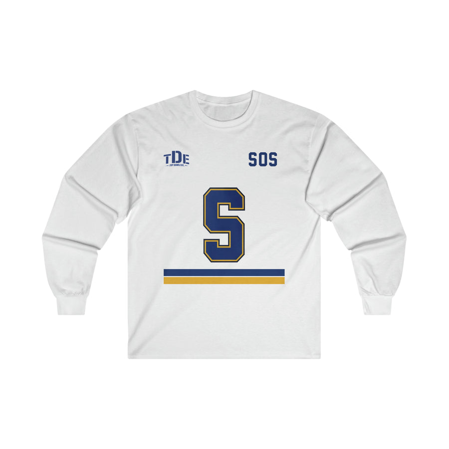 SZA Merchandise - SZA SOS Tour Jersey White Navy Gold