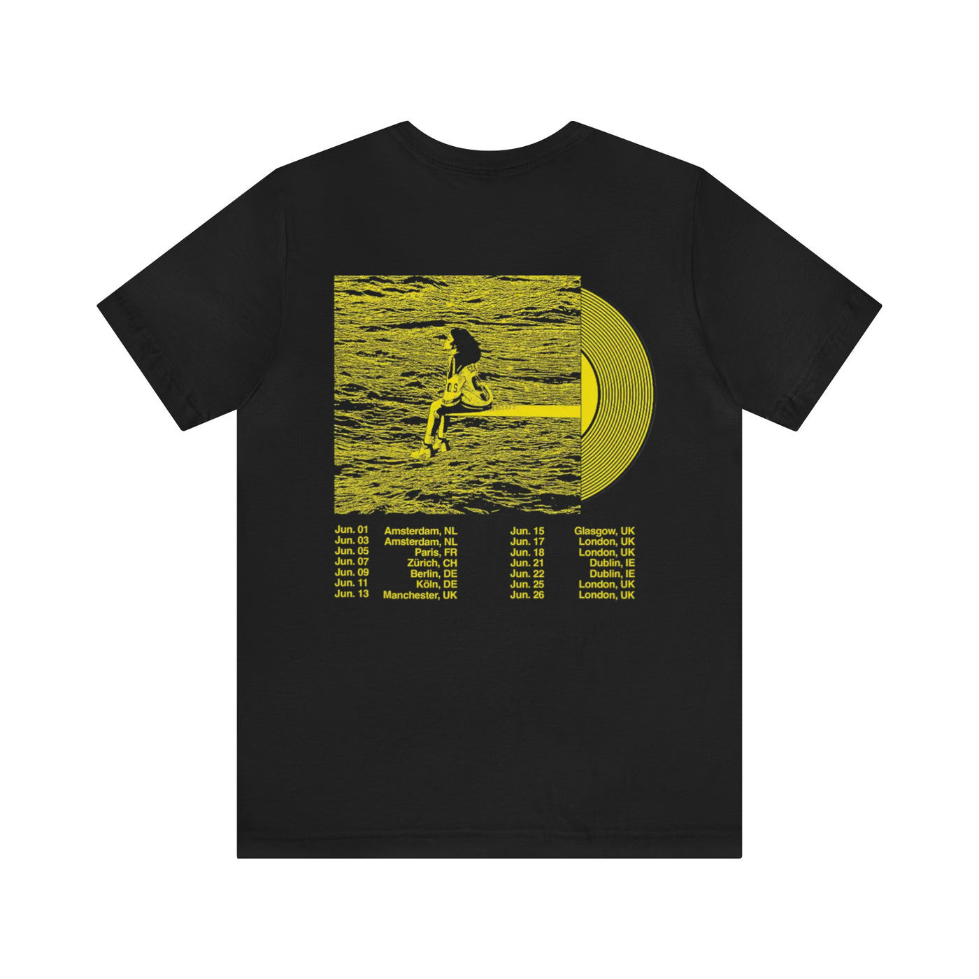 SZA MERCHANDISE - BLACK SOS SEAHORSE EUROPE TOUR T-SHIRT