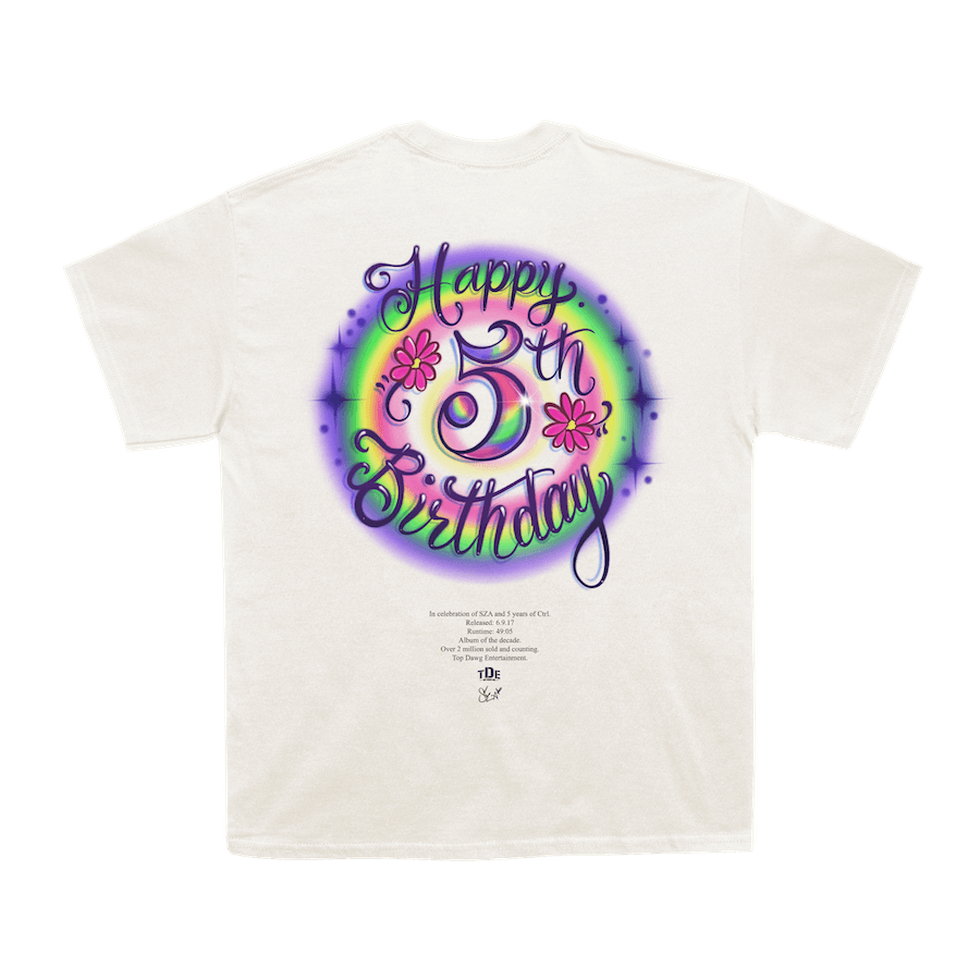 SZA CTRL 5 YEAR ANNIVERSARY WHITE T-SHIRT